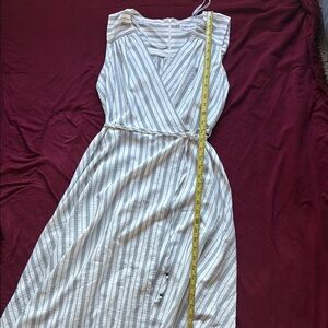 NWT Calvin Striped Sleeveless Wrap Dress